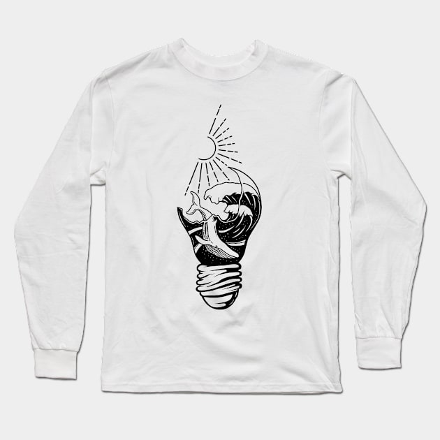 whale lamp Long Sleeve T-Shirt by prastika